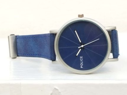 POLICE-Master-Lock-with-White-Hands-Blue-Watch