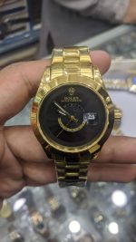 Black Dial with Golden chain watch
