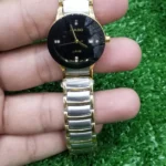 Rado Jubile Black Dial Golden Silver Chain Ladies Watch