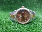 Rolex Datejust Chocolate dial Watch with diamond type hour markers