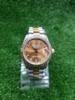 Rolex Datejust Chocolate dial Watch with diamond type hour markers