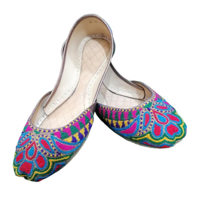 multi color embroidered Khussa for ladies